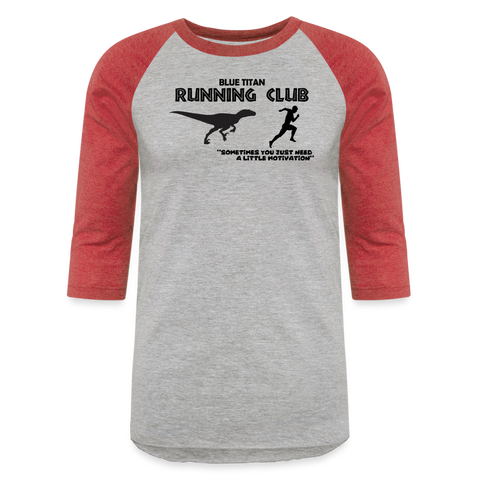 Blue TItan Running Club, Dinosaur Motivation - heather gray/red