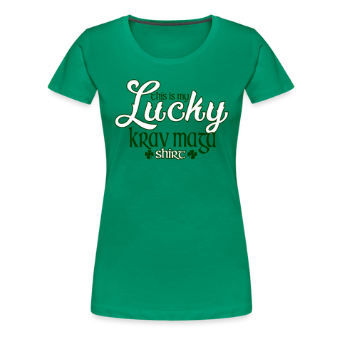 My Lucky Krav Maga Shirt, Women's T - kelly green