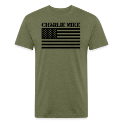 Charlie Mike Fitted Tee - heather military green