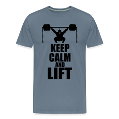 Keep Calm and Lift - steel blue