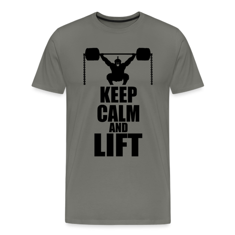 Keep Calm and Lift - asphalt gray