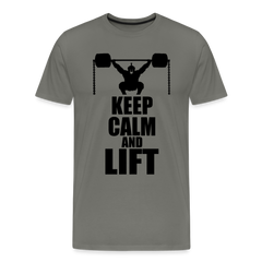 Keep Calm and Lift - asphalt gray