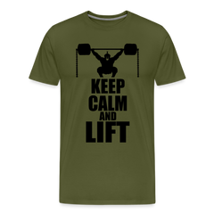 Keep Calm and Lift - olive green