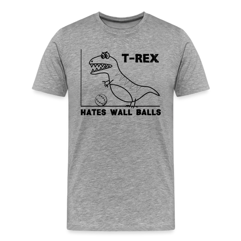 T-Rex Hates Wall Balls - heather gray