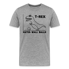 T-Rex Hates Wall Balls - heather gray