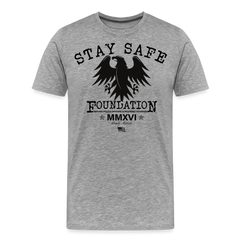 Stay Safe Military Type Tee - heather gray