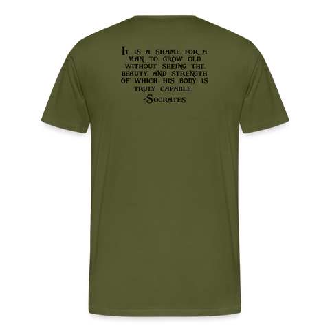 Stay Safe Military Type Tee - olive green