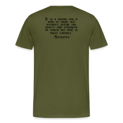 Stay Safe Military Type Tee - olive green