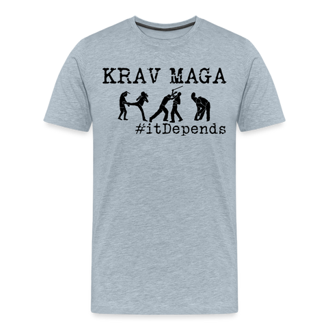 Krav Maga It Depends - heather ice blue