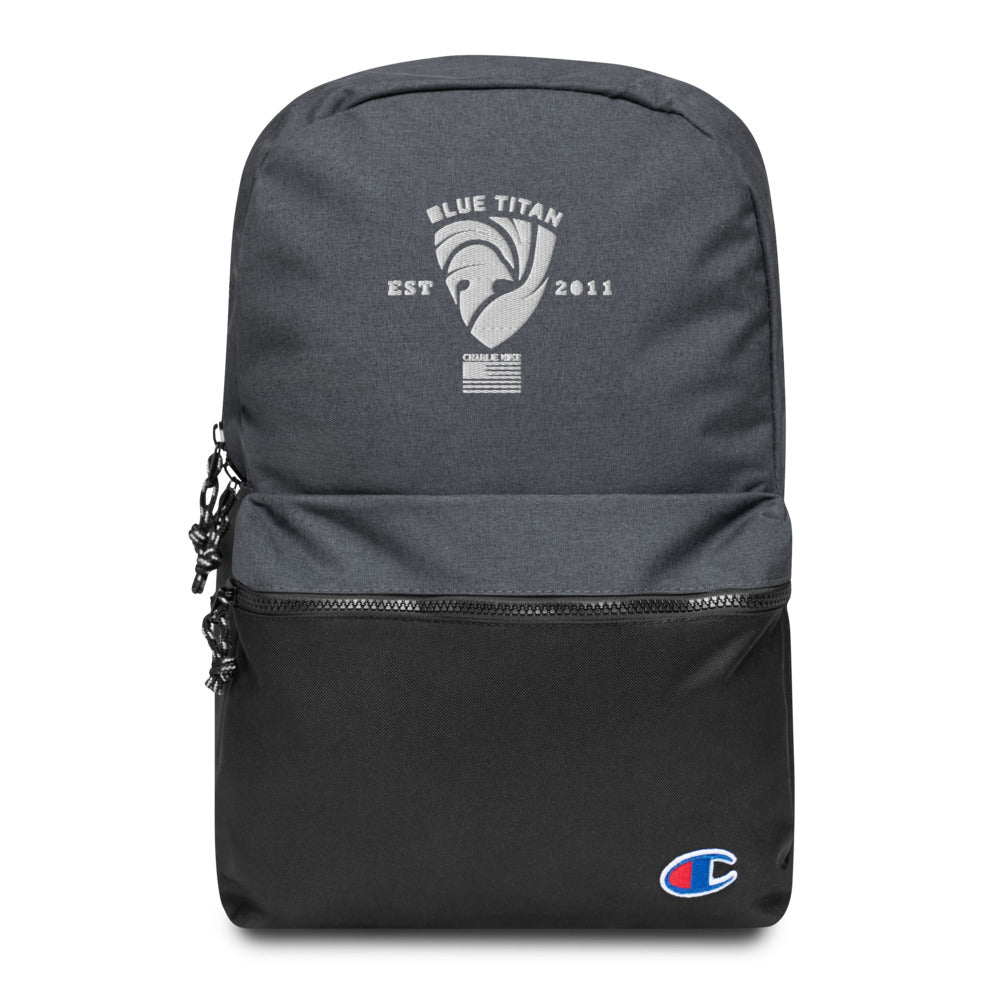 Embroidered Champion Blue Titan Backpack