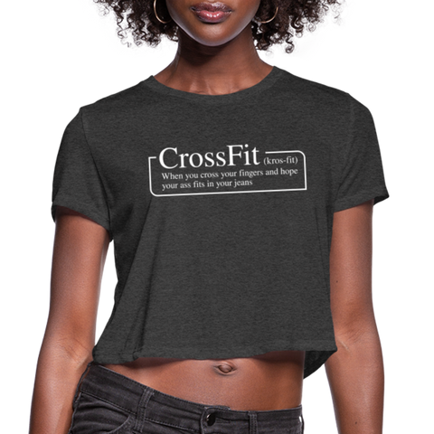 CrossFit Booty Definition Crop Top - deep heather