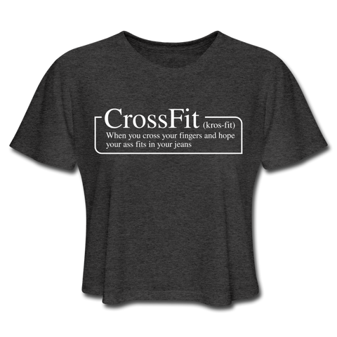 CrossFit Booty Definition Crop Top - deep heather