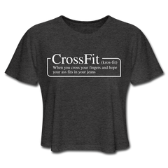 CrossFit Booty Definition Crop Top - deep heather