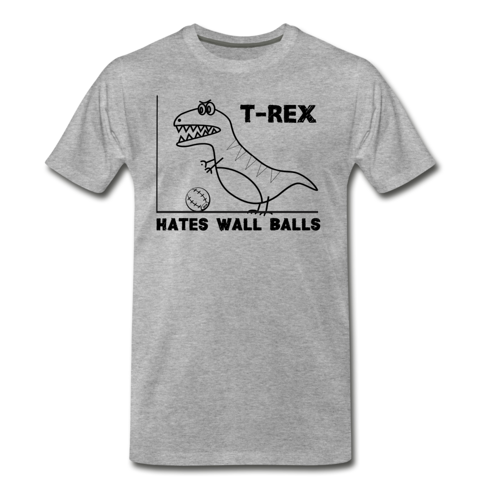 T-Rex Hates Wall Balls - heather gray