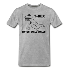 T-Rex Hates Wall Balls - heather gray