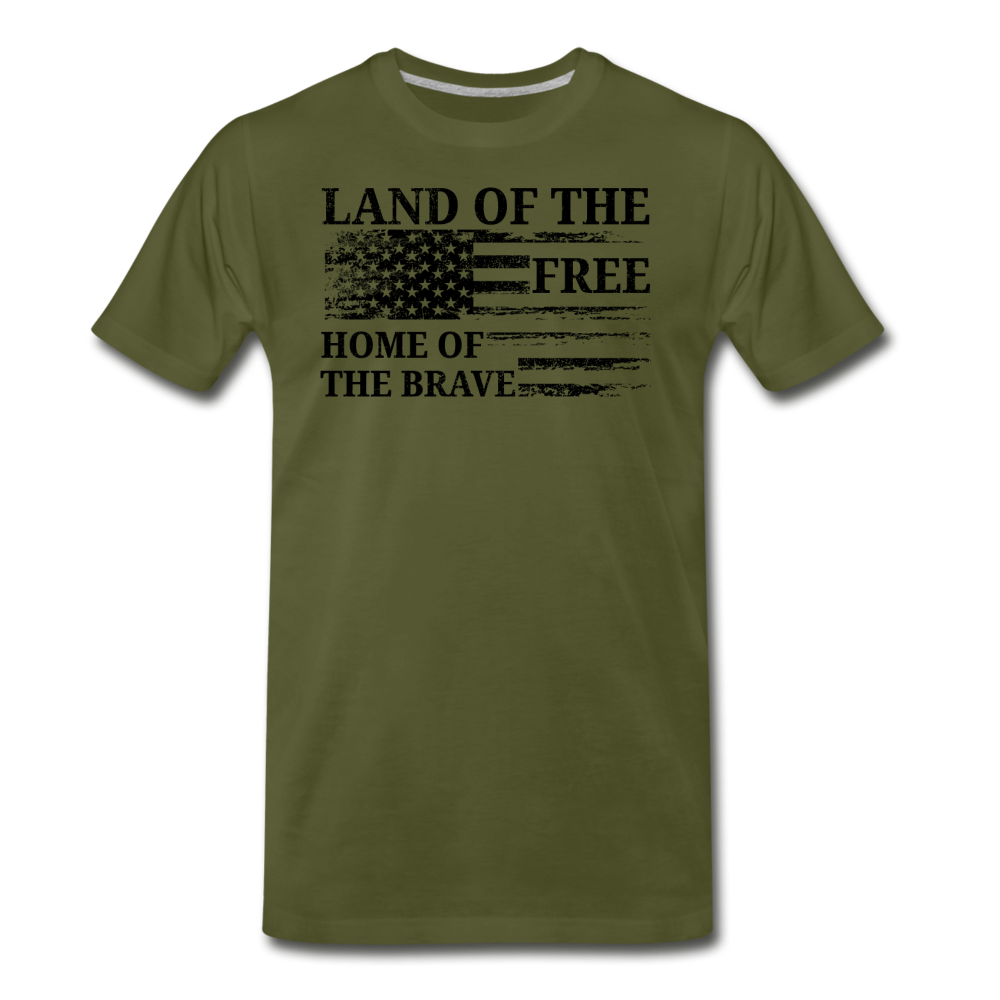 Land of the Free, Home of the Brave - olive green