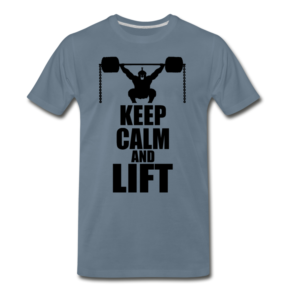 Keep Calm and Lift - steel blue