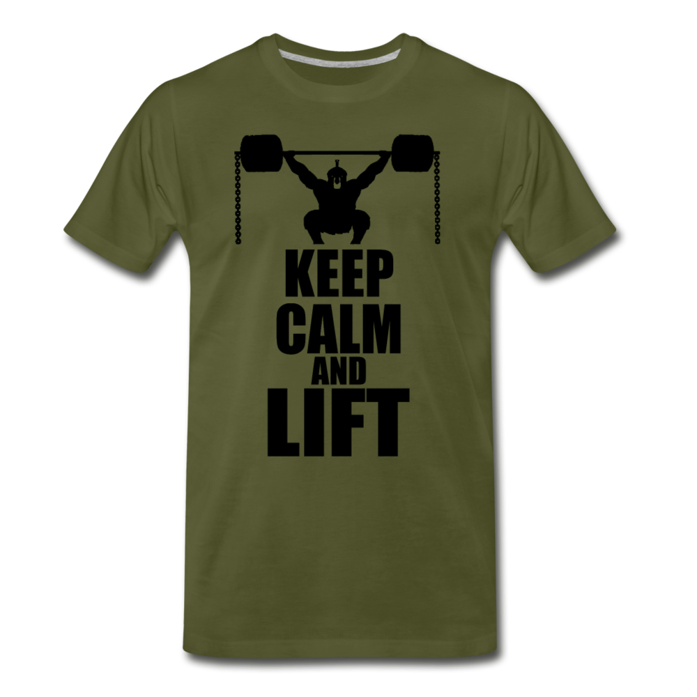 Keep Calm and Lift - olive green