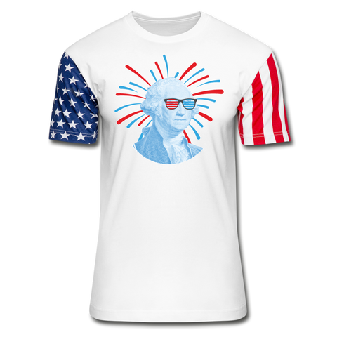 American Flag Glasses President - white