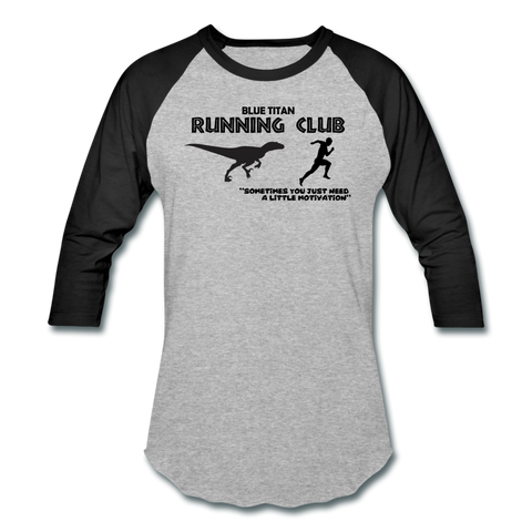 Blue TItan Running Club, Dinosaur Motivation - heather gray/black