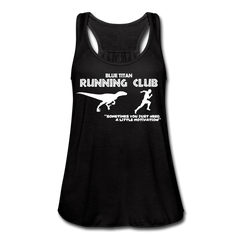 Blue Titan Running Club, Dinosaur Motivation Tank Top - black