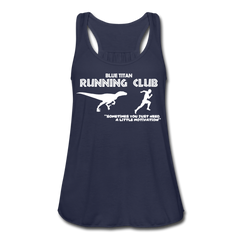 Blue Titan Running Club, Dinosaur Motivation Tank Top - navy