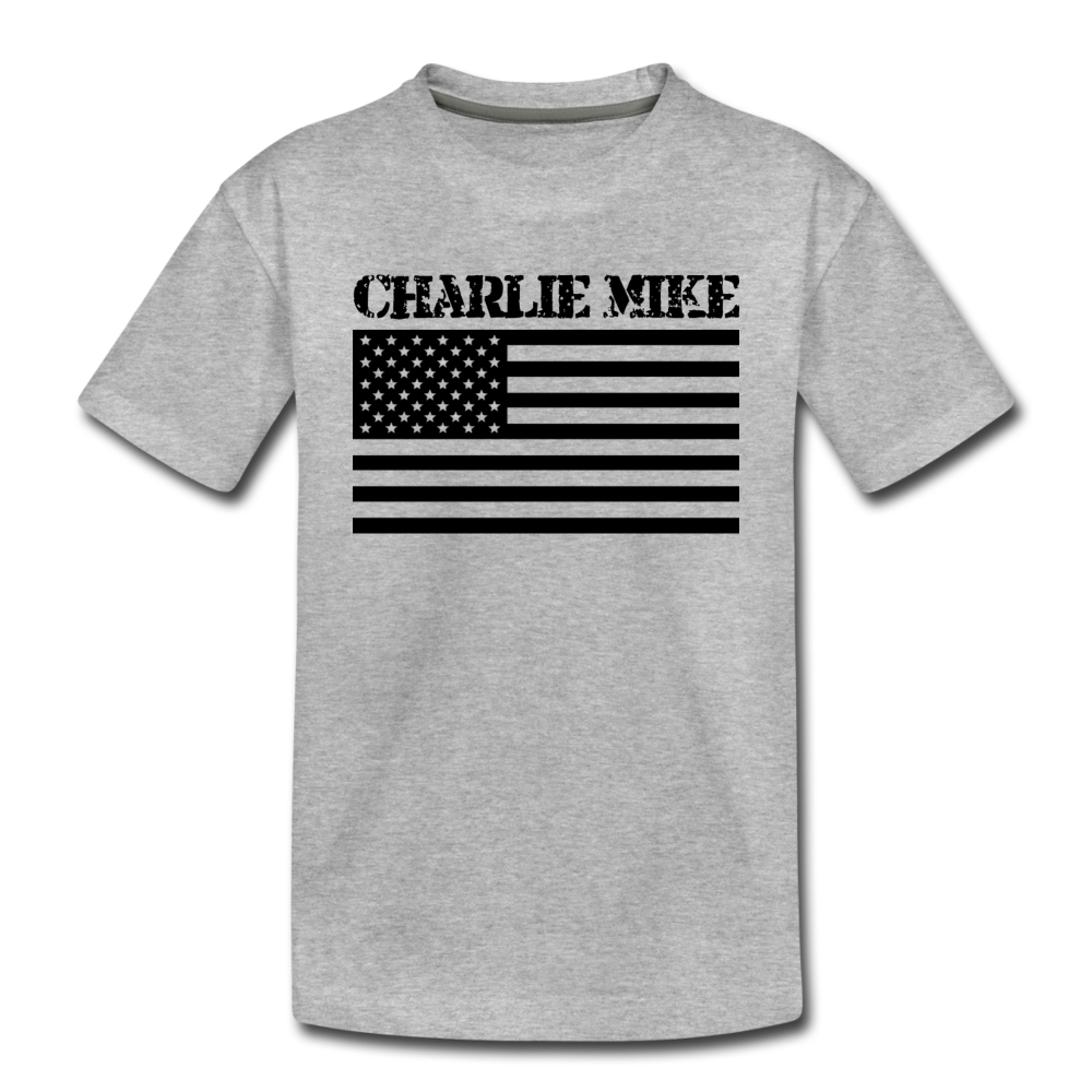 Kids' Charlie Mike Premium Tee - heather gray
