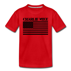 Kids' Charlie Mike Premium Tee - red