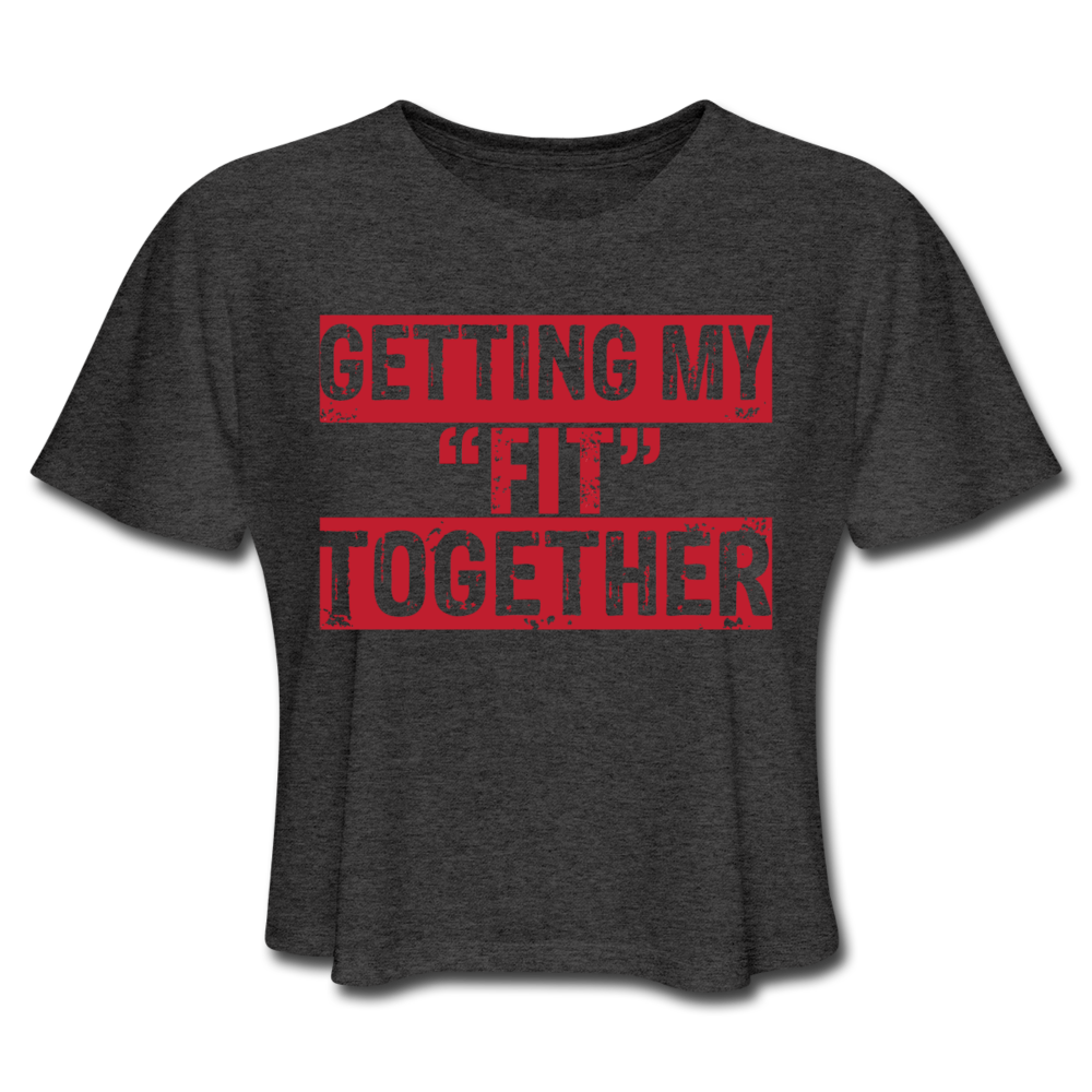 Getting my Fit Together Crop Top - deep heather