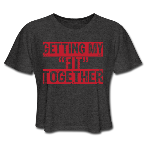 Getting my Fit Together Crop Top - deep heather