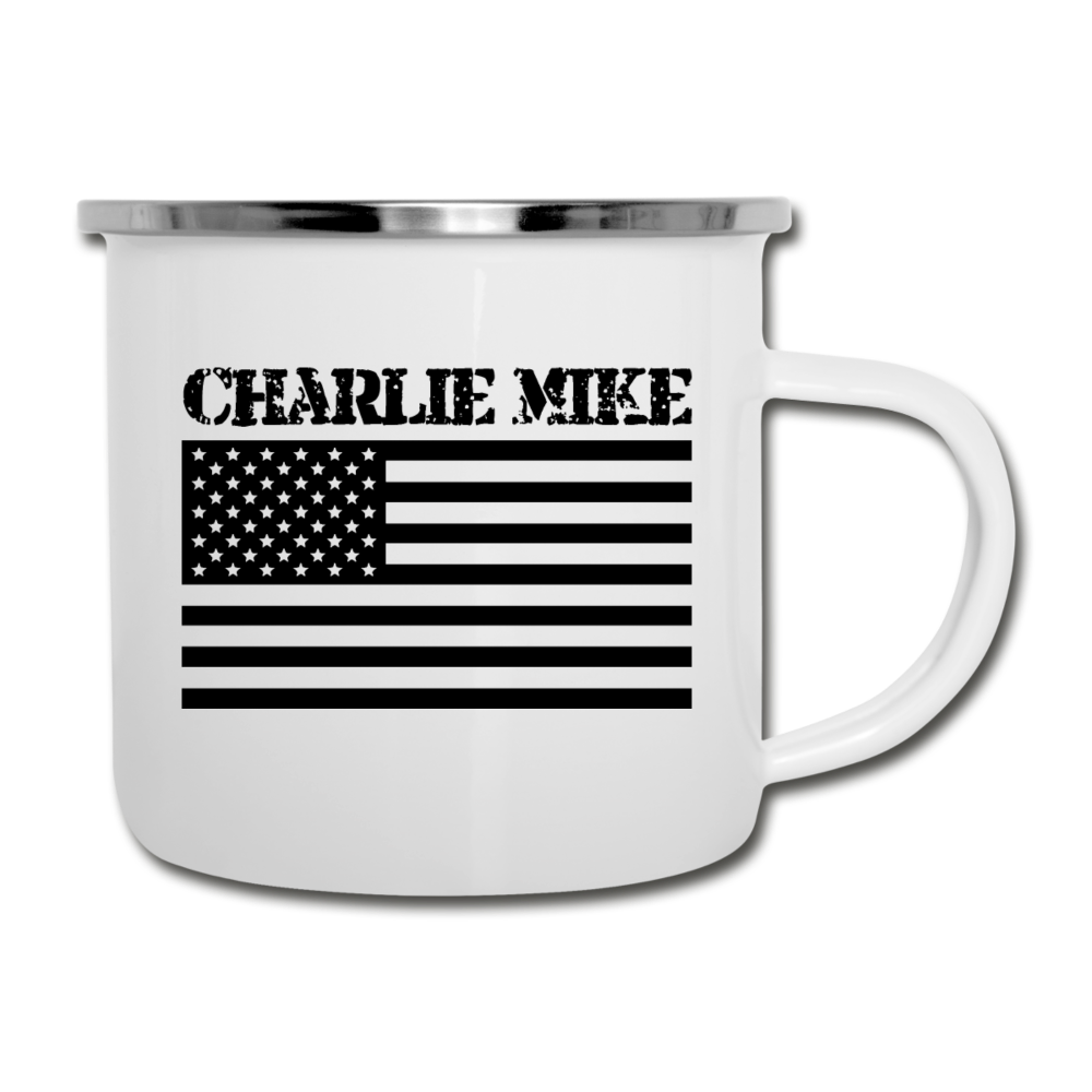 Charlie Mike Camper Mug - white