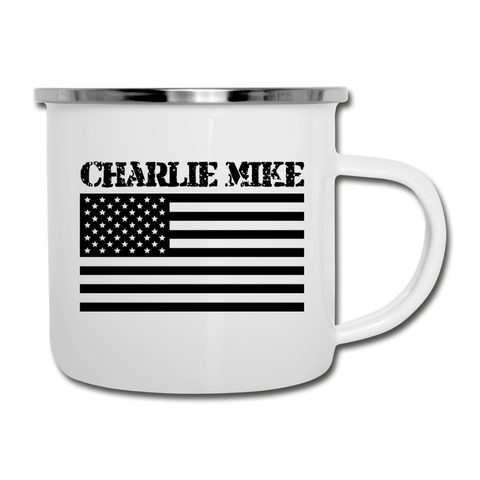 Charlie Mike Camper Mug - white