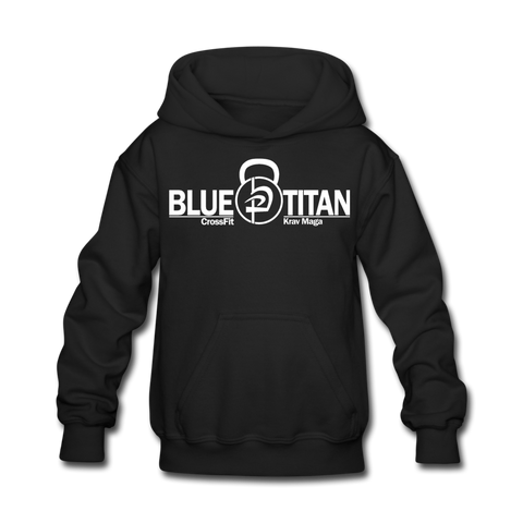 Blue Titan KB Logo Kids' Hoodie - black