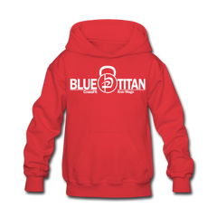 Blue Titan KB Logo Kids' Hoodie - red