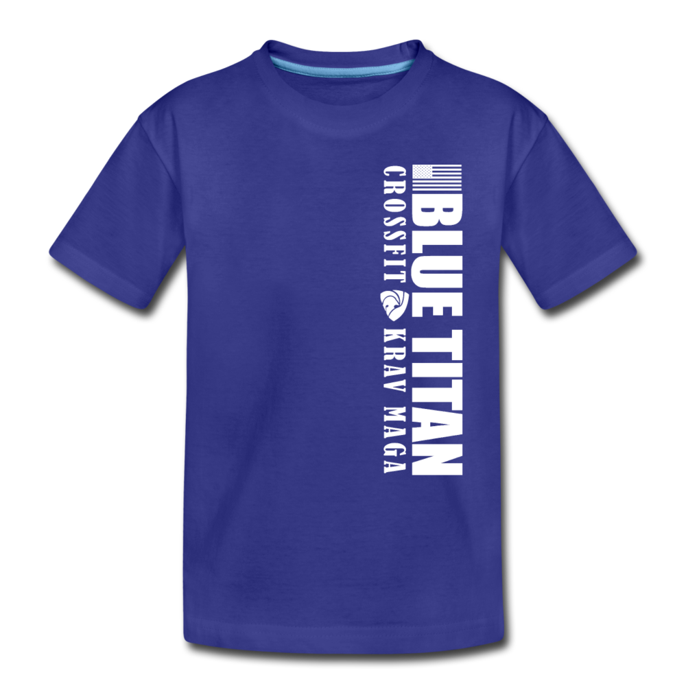 Blue Titan Vertical Logo, Kids' Premium T-Shirt - royal blue