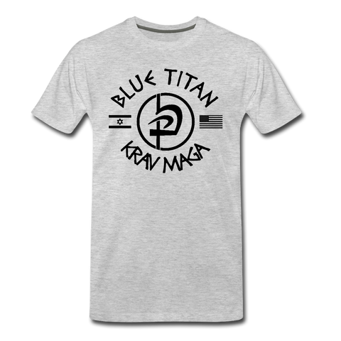 Blue Titan Krav Maga Circle Tee - heather gray