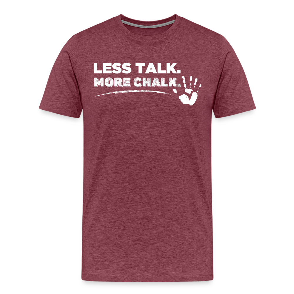 Less Talk More Chalk Men's Shirt - heather burgundy