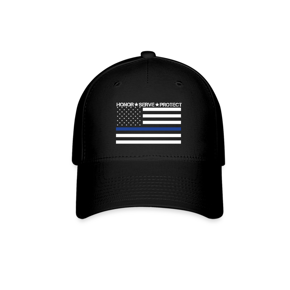 Honor Serve Protect Thin Blue Line Cap - black