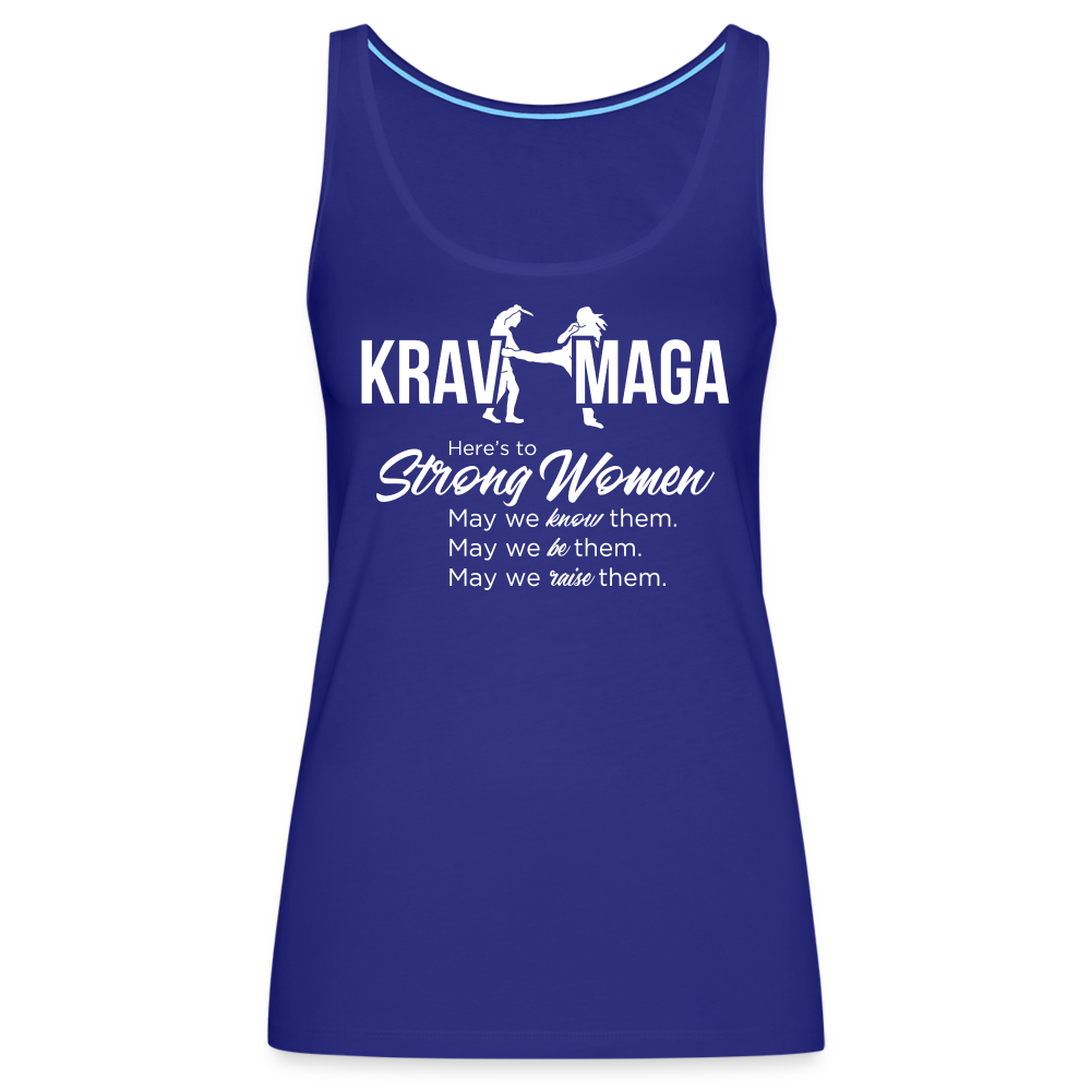 Strong Women Krav Maga Tank - royal blue
