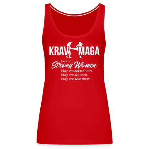 Strong Women Krav Maga Tank - red