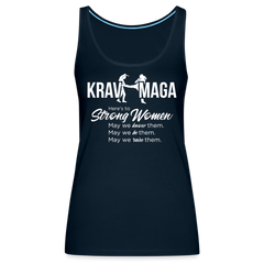 Strong Women Krav Maga Tank - deep navy